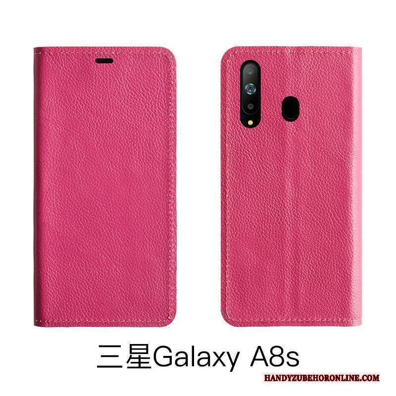 Custodia Samsung Galaxy A8s Pelle Anti-cadutatelefono, Cover Samsung Galaxy A8s Protezione High End Mucca