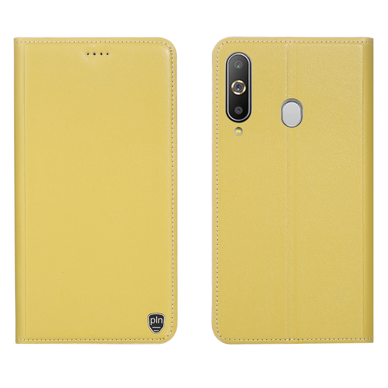 Custodia Samsung Galaxy A8s Pelle Telefono Giallo, Cover Samsung Galaxy A8s Protezione Modello Anti-caduta