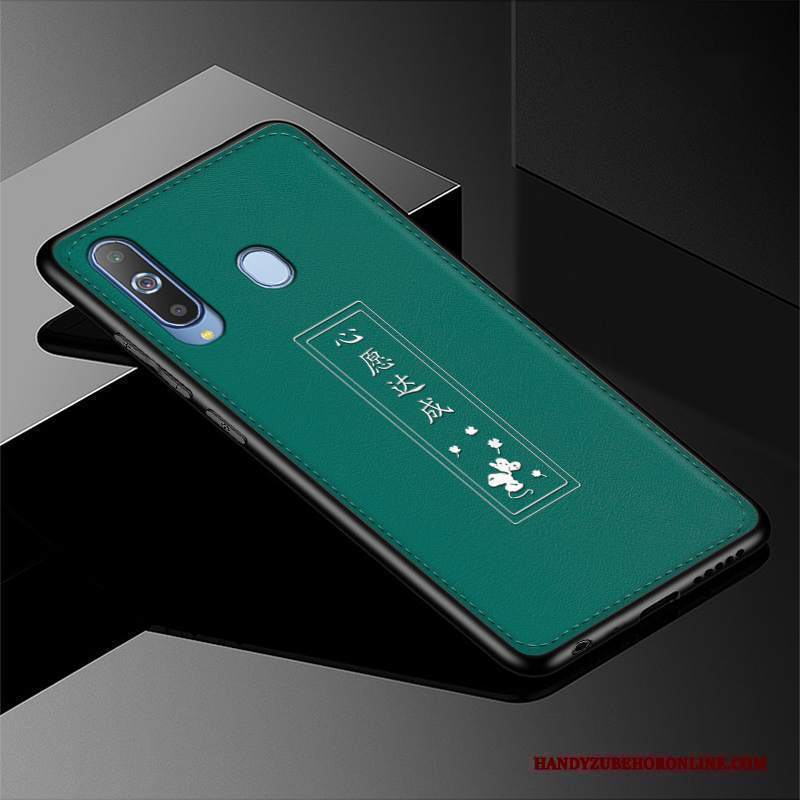 Custodia Samsung Galaxy A8s Protezione Modello Verde, Cover Samsung Galaxy A8s Pelle Telefono