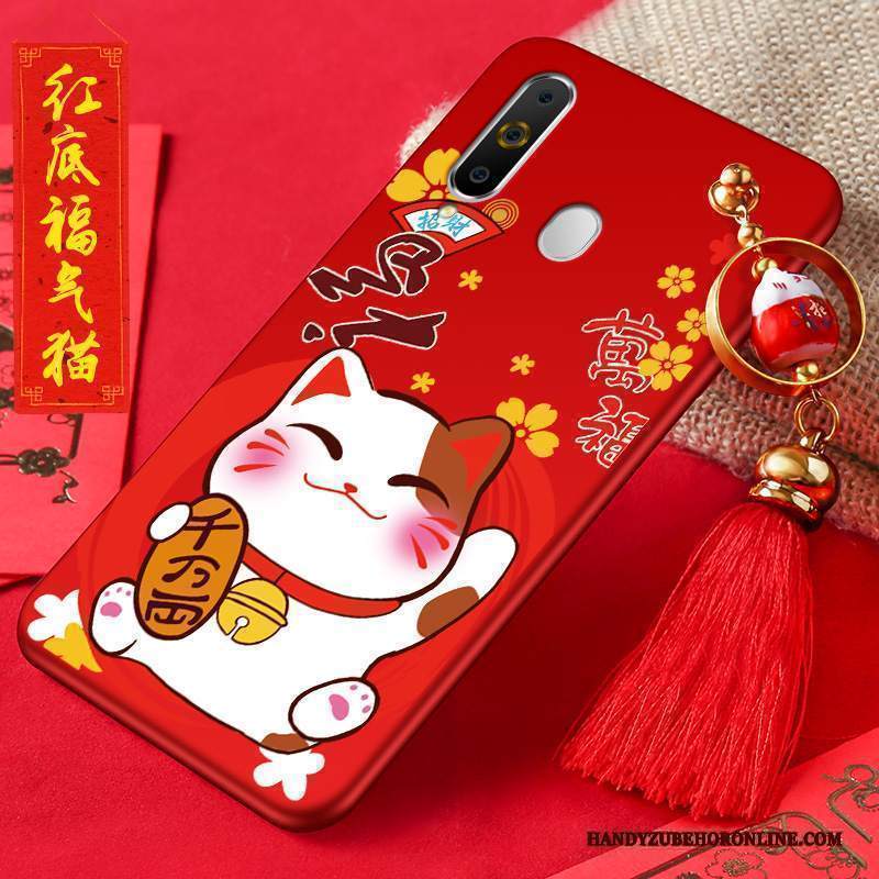 Custodia Samsung Galaxy A8s Protezione Nuovo Anti-caduta, Cover Samsung Galaxy A8s Cartone Animato Tendenza Rosso