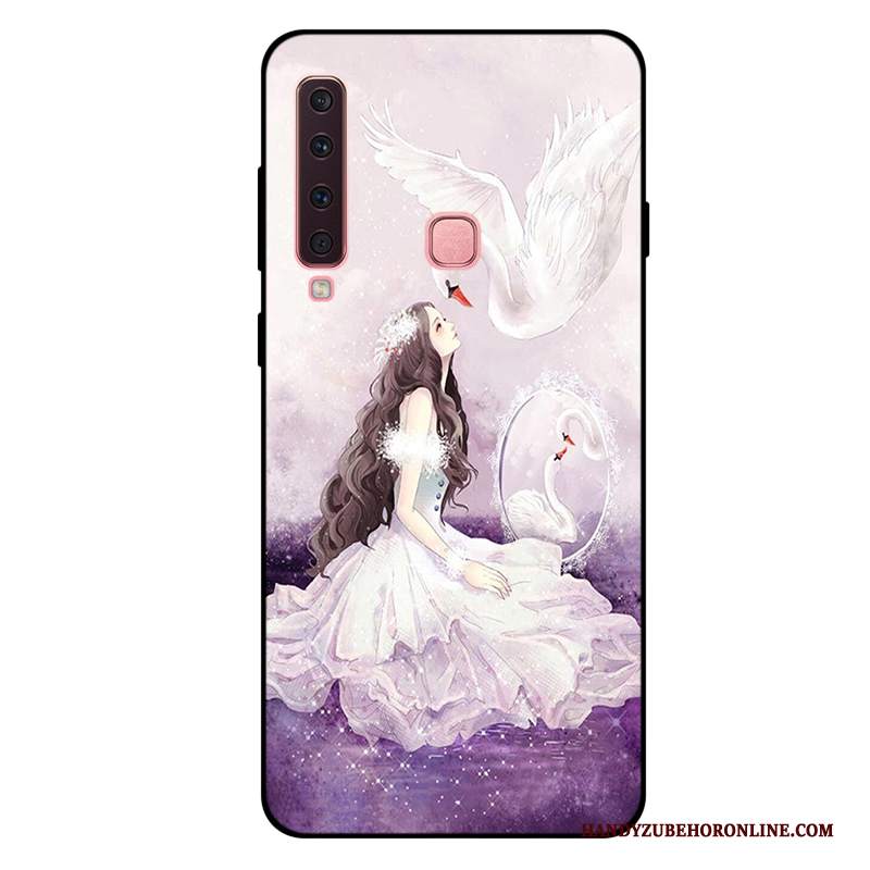 Custodia Samsung Galaxy A9 2018 Protezione Fresco Porpora, Cover Samsung Galaxy A9 2018 Anti-cadutatelefono