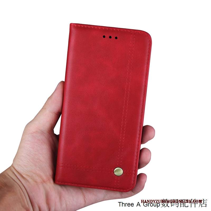 Custodia Samsung Galaxy A9 2018 Vintage Telefono Affari, Cover Samsung Galaxy A9 2018 Pelle Rosso Tutto Incluso