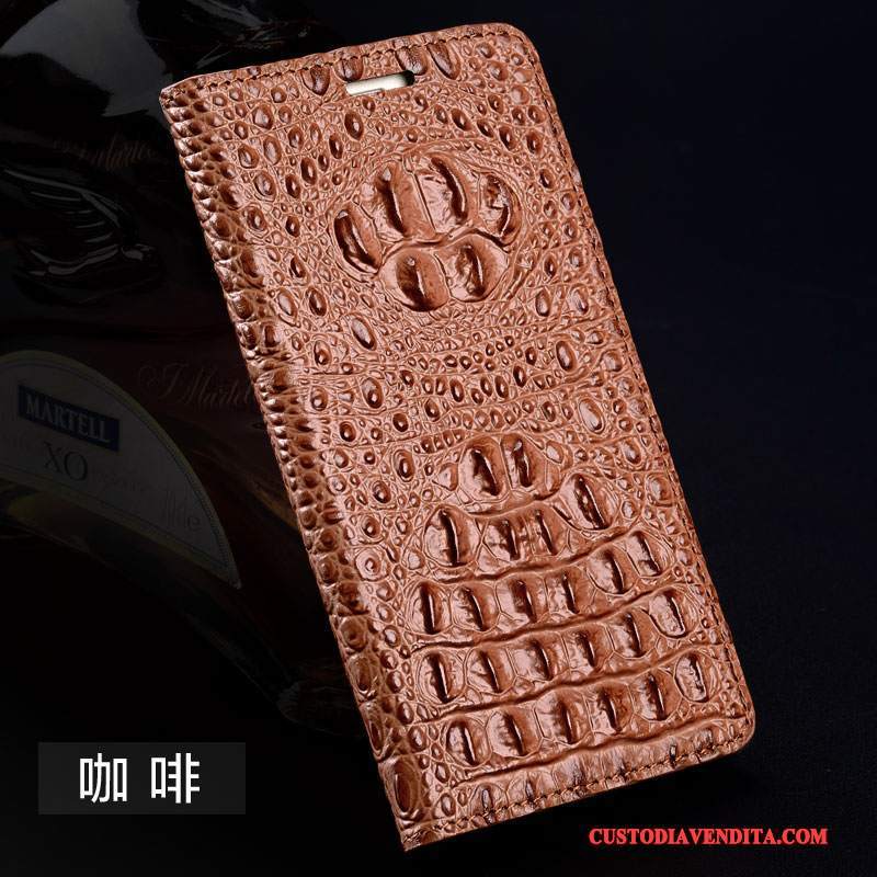 Custodia Samsung Galaxy A9 Pelle Blu Scuro Oro, Cover Samsung Galaxy A9 Protezione Telefono