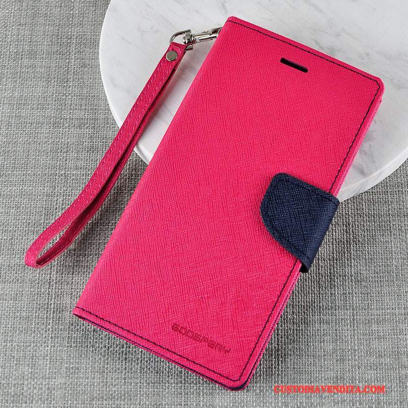 Custodia Samsung Galaxy A9 Pelle Rosso Alto, Cover Samsung Galaxy A9 Folio Telefono