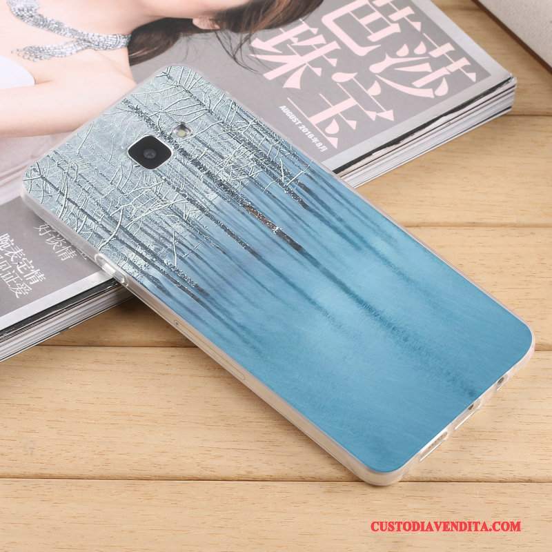 Custodia Samsung Galaxy A9 Silicone Blu Alto, Cover Samsung Galaxy A9 Protezione Telefono