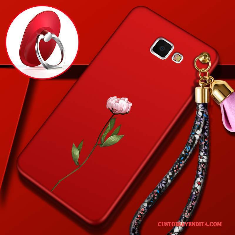 Custodia Samsung Galaxy A9 Silicone Rosso Morbido, Cover Samsung Galaxy A9 Protezione Telefono Alto