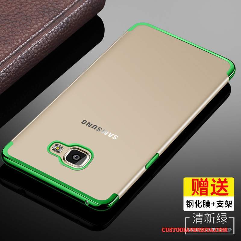 Custodia Samsung Galaxy A9 Silicone Sottile Trasparente, Cover Samsung Galaxy A9 Protezione Oro Alto