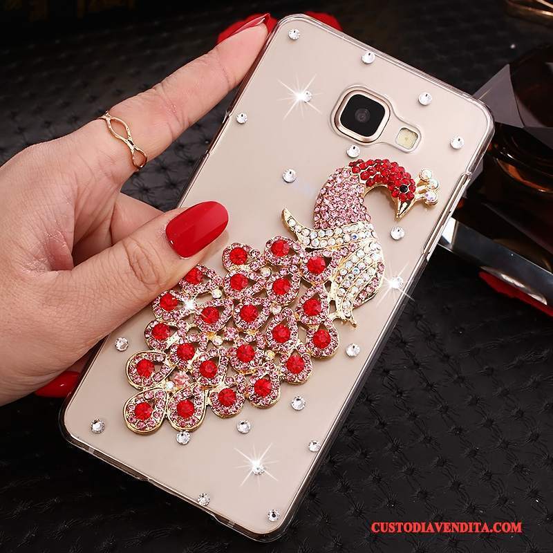 Custodia Samsung Galaxy A9 Strass Porporatelefono, Cover Samsung Galaxy A9 Protezione Trasparente Con Strass