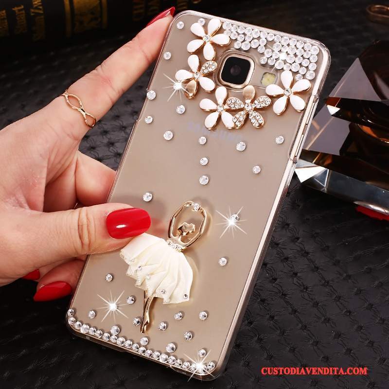 Custodia Samsung Galaxy A9 Strass Porporatelefono, Cover Samsung Galaxy A9 Protezione Trasparente Con Strass