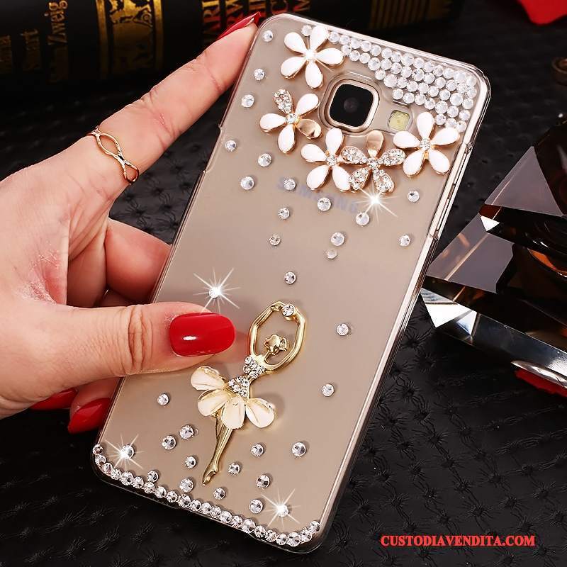 Custodia Samsung Galaxy A9 Strass Porporatelefono, Cover Samsung Galaxy A9 Protezione Trasparente Con Strass