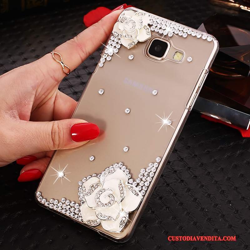 Custodia Samsung Galaxy A9 Strass Porporatelefono, Cover Samsung Galaxy A9 Protezione Trasparente Con Strass