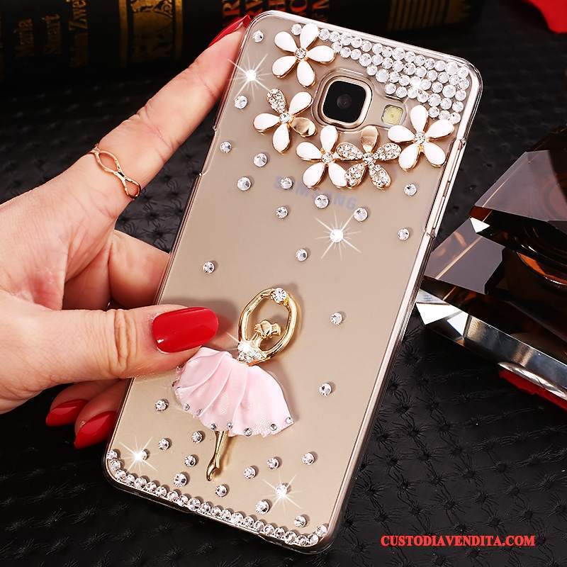 Custodia Samsung Galaxy A9 Strass Porporatelefono, Cover Samsung Galaxy A9 Protezione Trasparente Con Strass