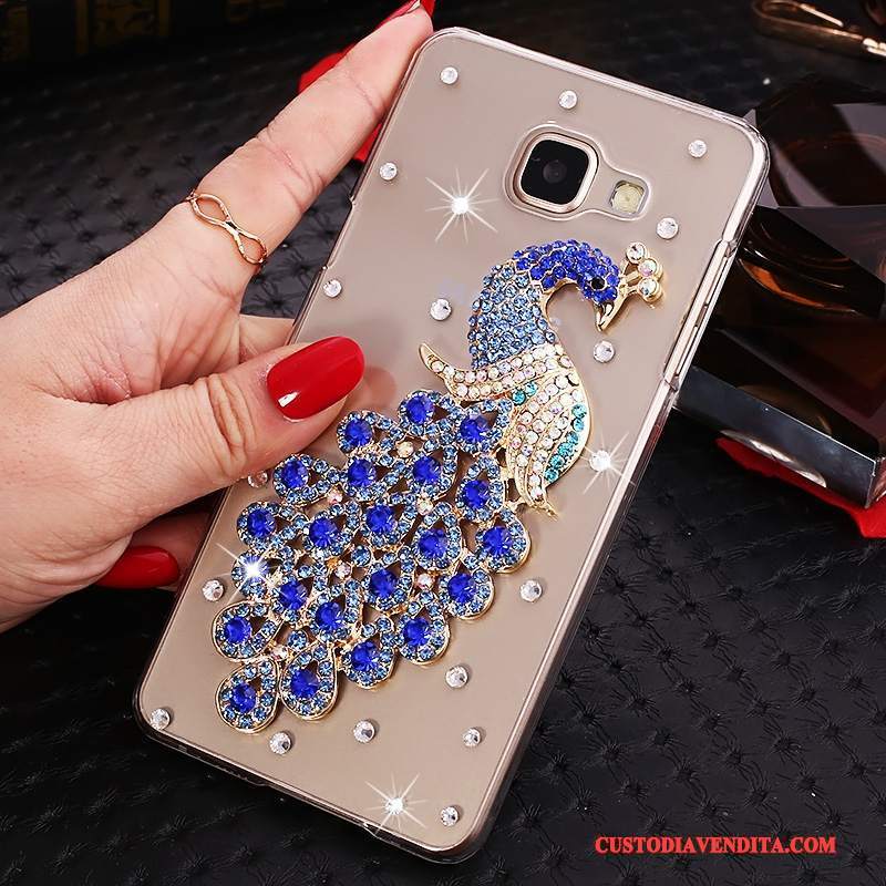 Custodia Samsung Galaxy A9 Strass Porporatelefono, Cover Samsung Galaxy A9 Protezione Trasparente Con Strass