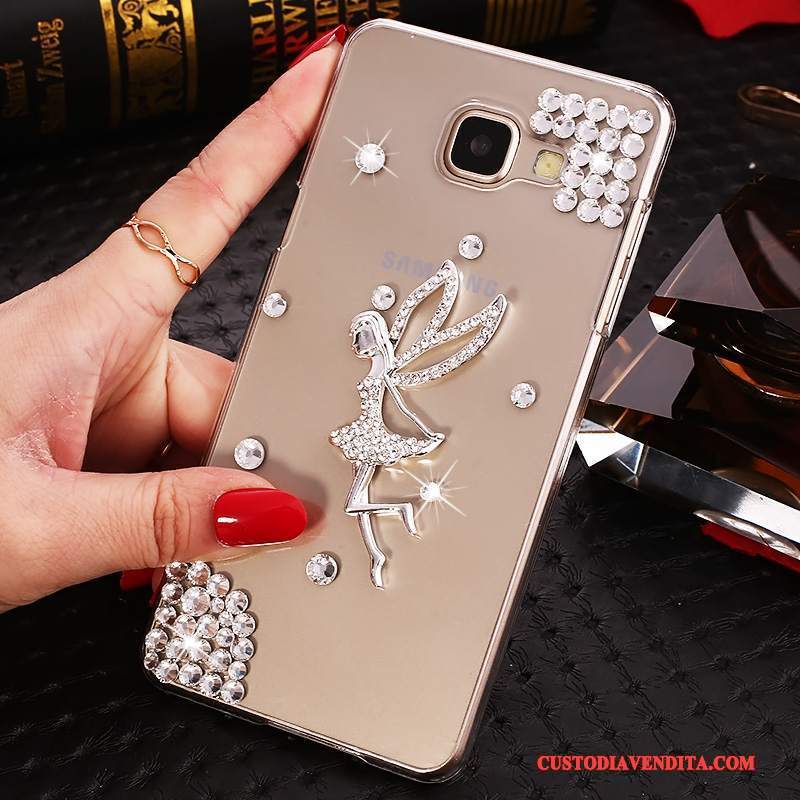 Custodia Samsung Galaxy A9 Strass Porporatelefono, Cover Samsung Galaxy A9 Protezione Trasparente Con Strass