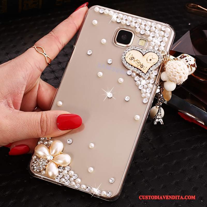 Custodia Samsung Galaxy A9 Strass Porporatelefono, Cover Samsung Galaxy A9 Protezione Trasparente Con Strass