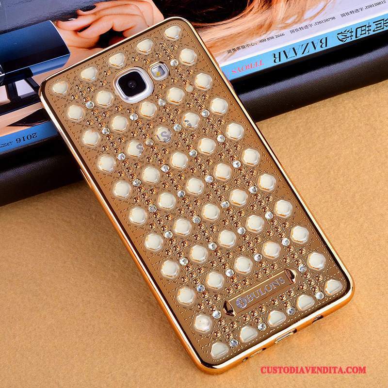 Custodia Samsung Galaxy A9 Strass Supporto Morbido, Cover Samsung Galaxy A9 Silicone Ornamenti Appesitelefono