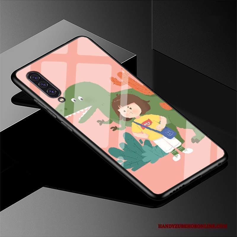 Custodia Samsung Galaxy A90 5g Cartone Animato Vetro Porpora, Cover Samsung Galaxy A90 5g Protezione Bello Fresco