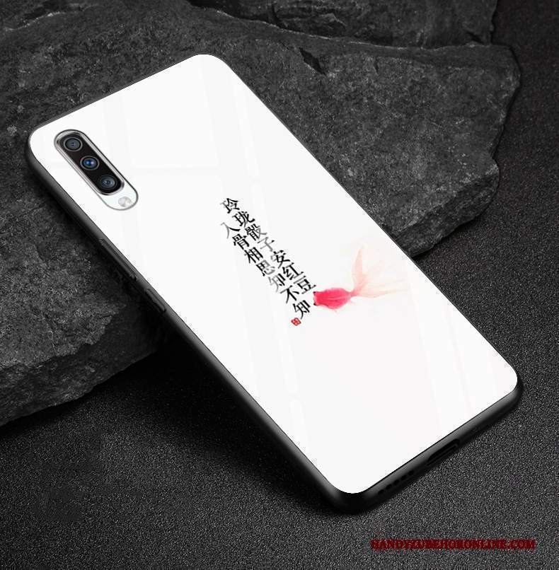 Custodia Samsung Galaxy A90 5g Moda Bianco Vetro, Cover Samsung Galaxy A90 5g Cartone Animato Telefono Stile Cinese