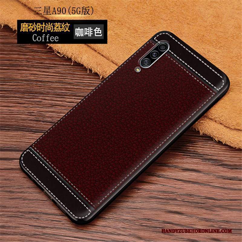 Custodia Samsung Galaxy A90 5g Pelle Blu Modello, Cover Samsung Galaxy A90 5g Protezione Telefono Anti-caduta