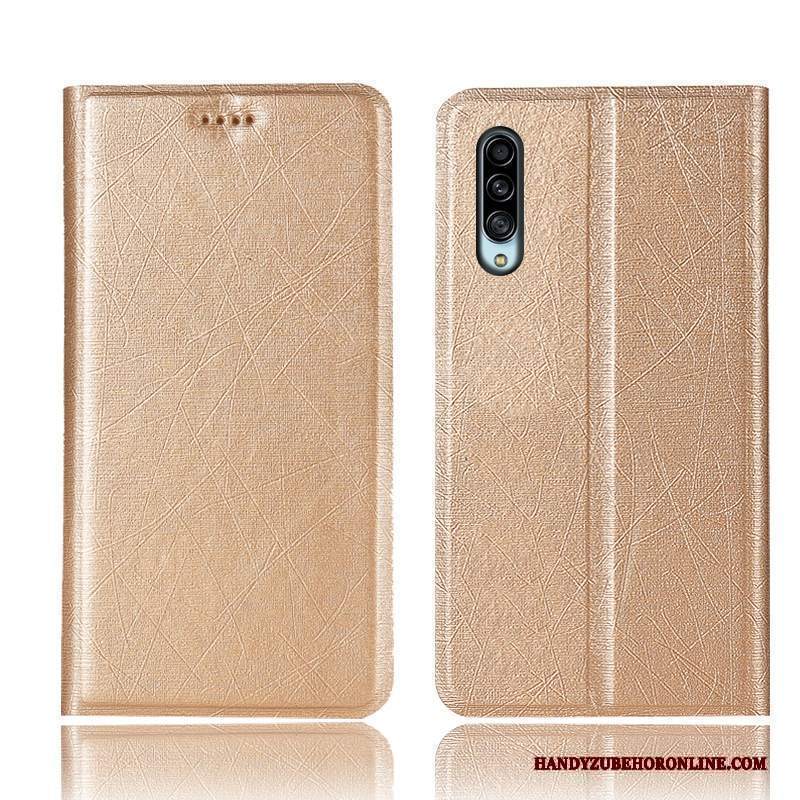 Custodia Samsung Galaxy A90 5g Protezione Tutto Incluso Anti-caduta, Cover Samsung Galaxy A90 5g Folio Seta Oro