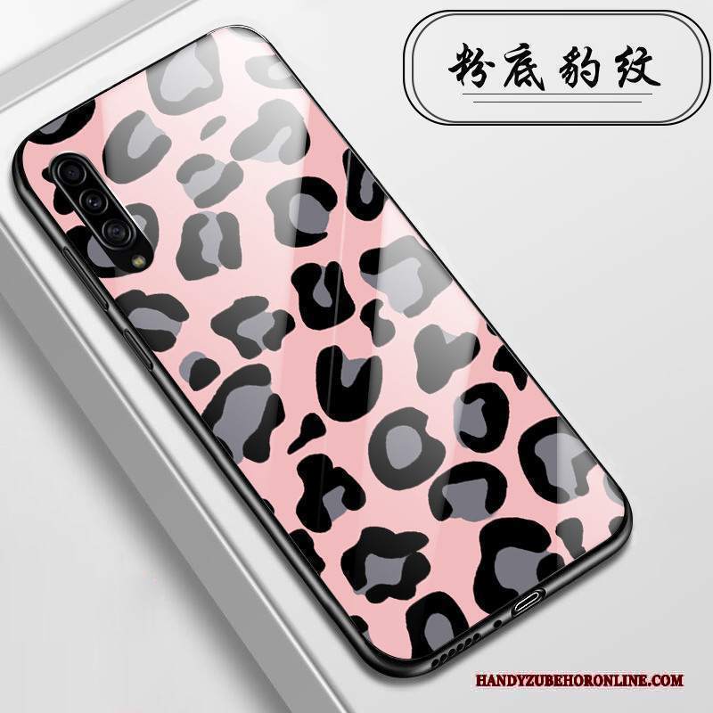 Custodia Samsung Galaxy A90 5g Protezione Vetro Rosa, Cover Samsung Galaxy A90 5g Leopardate Amare