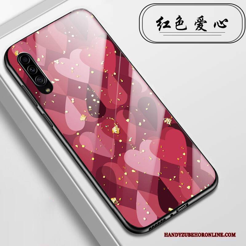 Custodia Samsung Galaxy A90 5g Protezione Vetro Rosa, Cover Samsung Galaxy A90 5g Leopardate Amare