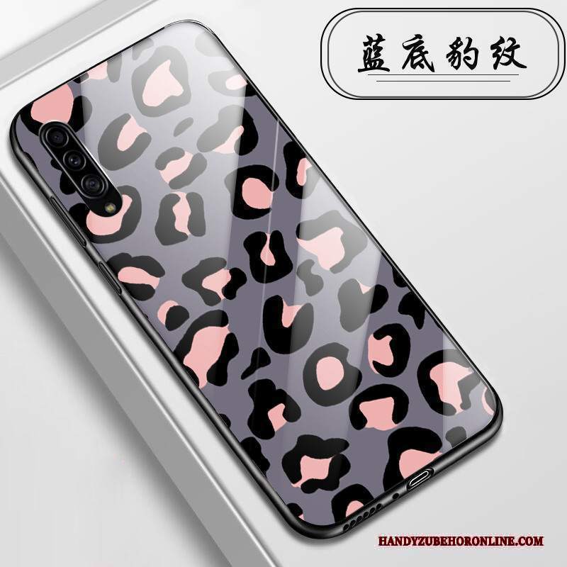 Custodia Samsung Galaxy A90 5g Protezione Vetro Rosa, Cover Samsung Galaxy A90 5g Leopardate Amare