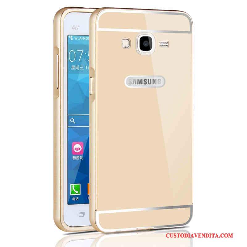 Custodia Samsung Galaxy J3 2015 Protezione Telaiotelefono, Cover Samsung Galaxy J3 2015 Metallo Argento