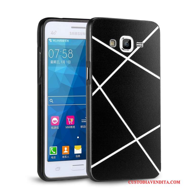 Custodia Samsung Galaxy J3 2015 Protezione Telaiotelefono, Cover Samsung Galaxy J3 2015 Metallo Argento