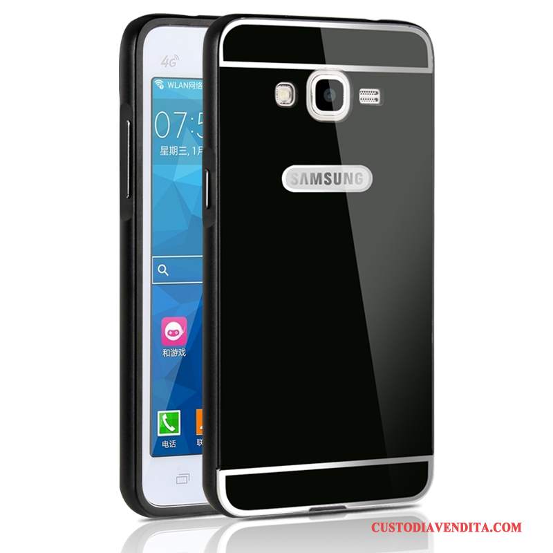 Custodia Samsung Galaxy J3 2015 Protezione Telaiotelefono, Cover Samsung Galaxy J3 2015 Metallo Argento