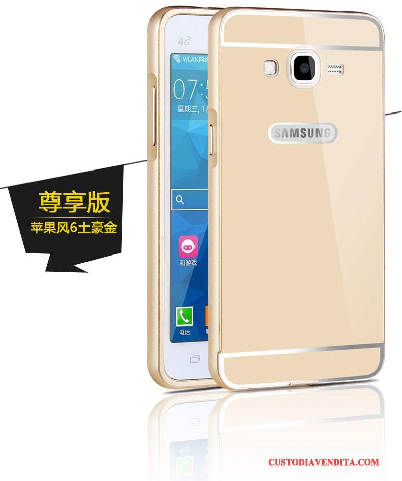 Custodia Samsung Galaxy J3 2016 Protezione Telaiotelefono, Cover Samsung Galaxy J3 2016 Oro Metallo