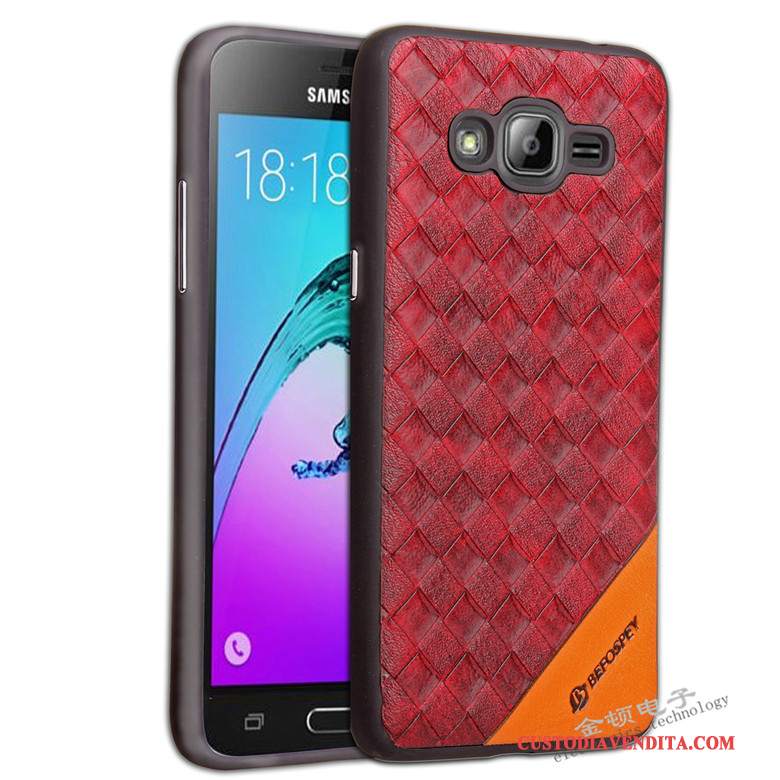 Custodia Samsung Galaxy J3 2016 Silicone Modello Intrecciate, Cover Samsung Galaxy J3 2016 Protezione Morbido Macchiati