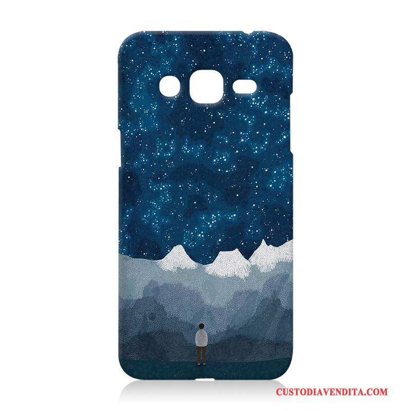 Custodia Samsung Galaxy J3 2016 Silicone Morbido Difficile, Cover Samsung Galaxy J3 2016 Cartone Animato Blu Anti-caduta