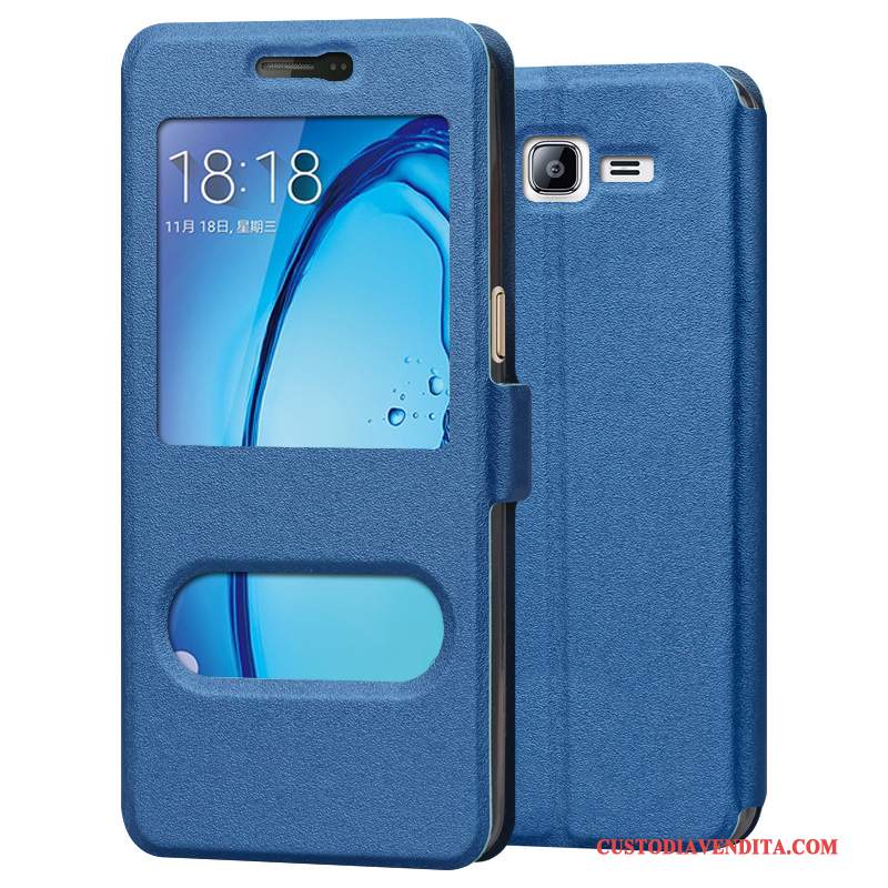 Custodia Samsung Galaxy J3 2016 Silicone Oro Anti-caduta, Cover Samsung Galaxy J3 2016 Pelle Telefono