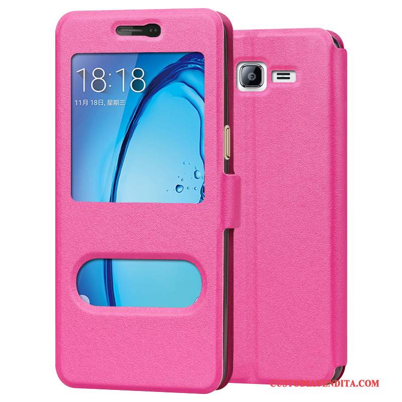 Custodia Samsung Galaxy J3 2016 Silicone Oro Anti-caduta, Cover Samsung Galaxy J3 2016 Pelle Telefono