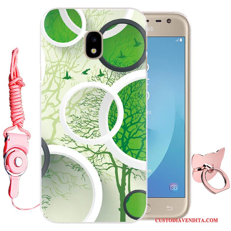 Custodia Samsung Galaxy J3 2017 Cartone Animato Verde Morbido, Cover Samsung Galaxy J3 2017 Silicone Anti-cadutatelefono