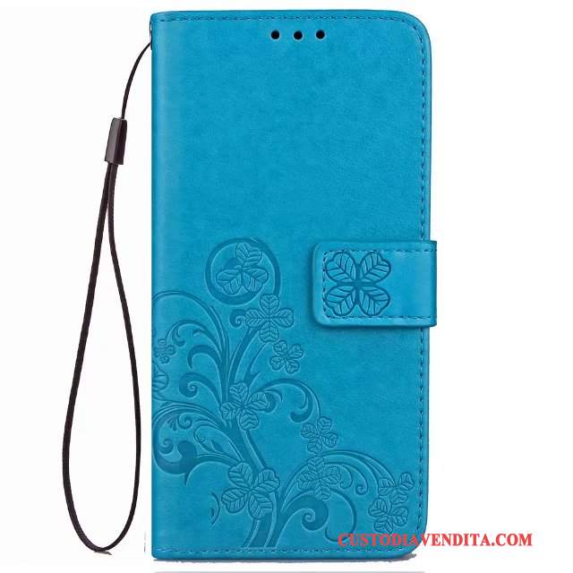 Custodia Samsung Galaxy J3 2017 Pelle Blu Chiaro, Cover Samsung Galaxy J3 2017 Protezione