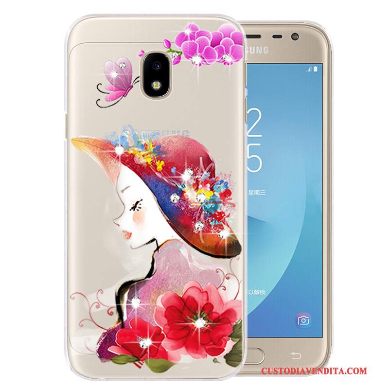 Custodia Samsung Galaxy J3 2017 Protezione Anti-cadutatelefono, Cover Samsung Galaxy J3 2017 Cartone Animato Di Personalità Porpora