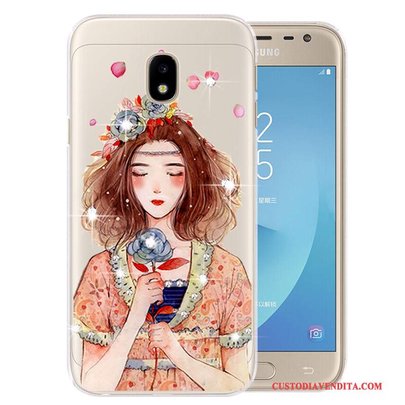 Custodia Samsung Galaxy J3 2017 Protezione Anti-cadutatelefono, Cover Samsung Galaxy J3 2017 Cartone Animato Di Personalità Porpora