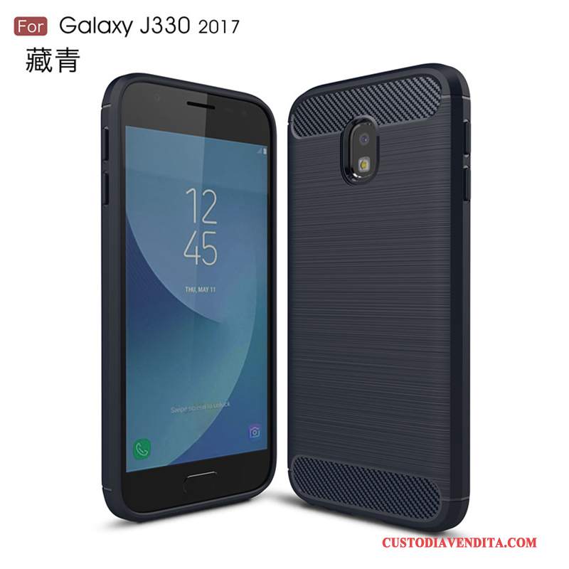 Custodia Samsung Galaxy J3 2017 Silicone Morbido Anti-caduta, Cover Samsung Galaxy J3 2017 Protezione Telefono Nero