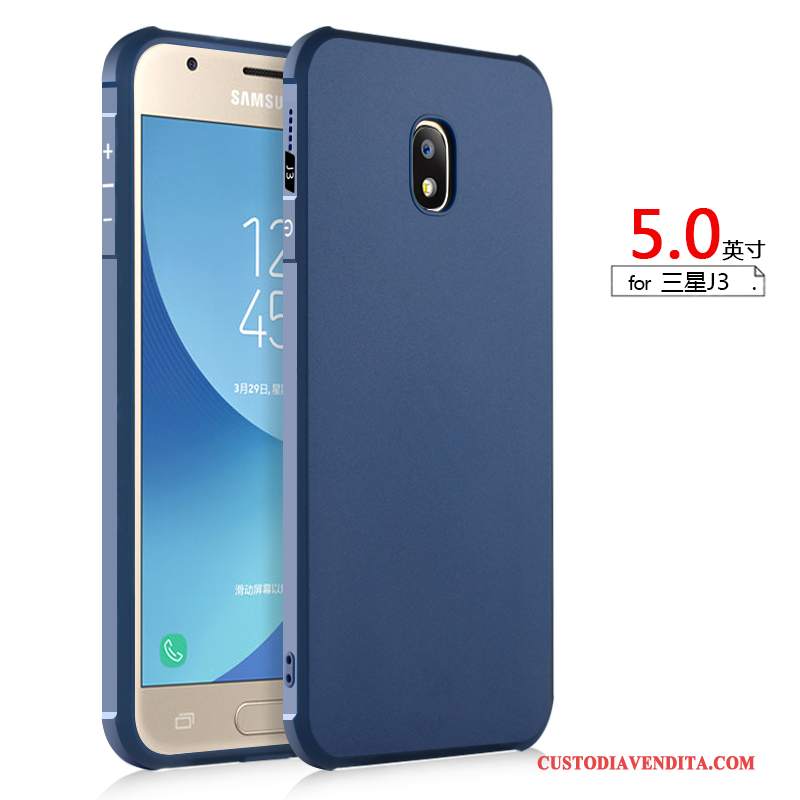 Custodia Samsung Galaxy J3 2017 Silicone Nerotelefono, Cover Samsung Galaxy J3 2017 Protezione Anti-caduta