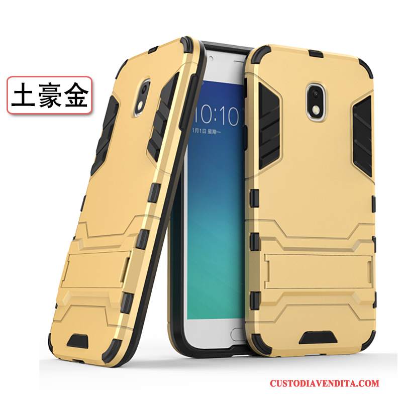 Custodia Samsung Galaxy J3 2017 Silicone Oro Anti-caduta, Cover Samsung Galaxy J3 2017 Protezione Telefono Difficile