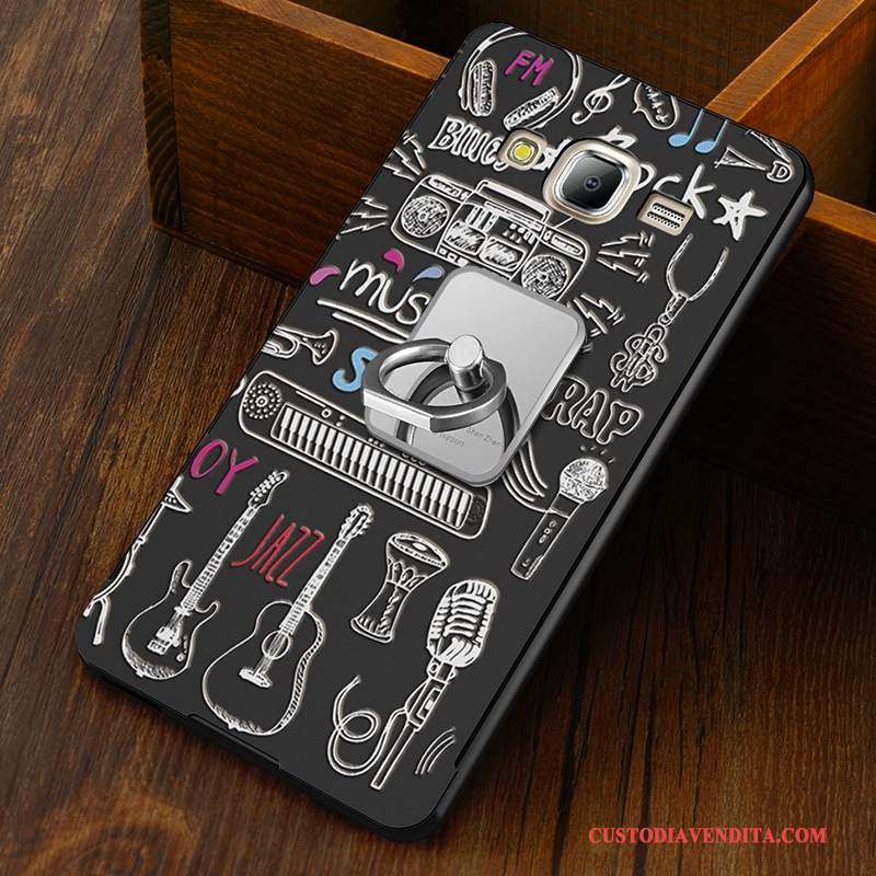 Custodia Samsung Galaxy J5 2015 Creativo Difficile Nero, Cover Samsung Galaxy J5 2015 Cartone Animato Telefono Anti-caduta