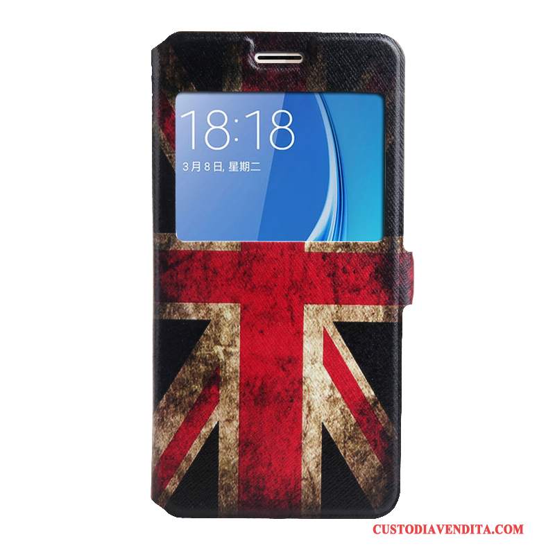 Custodia Samsung Galaxy J5 2016 Cartone Animato Telefono Porpora, Cover Samsung Galaxy J5 2016 Colore Finestra Aperta