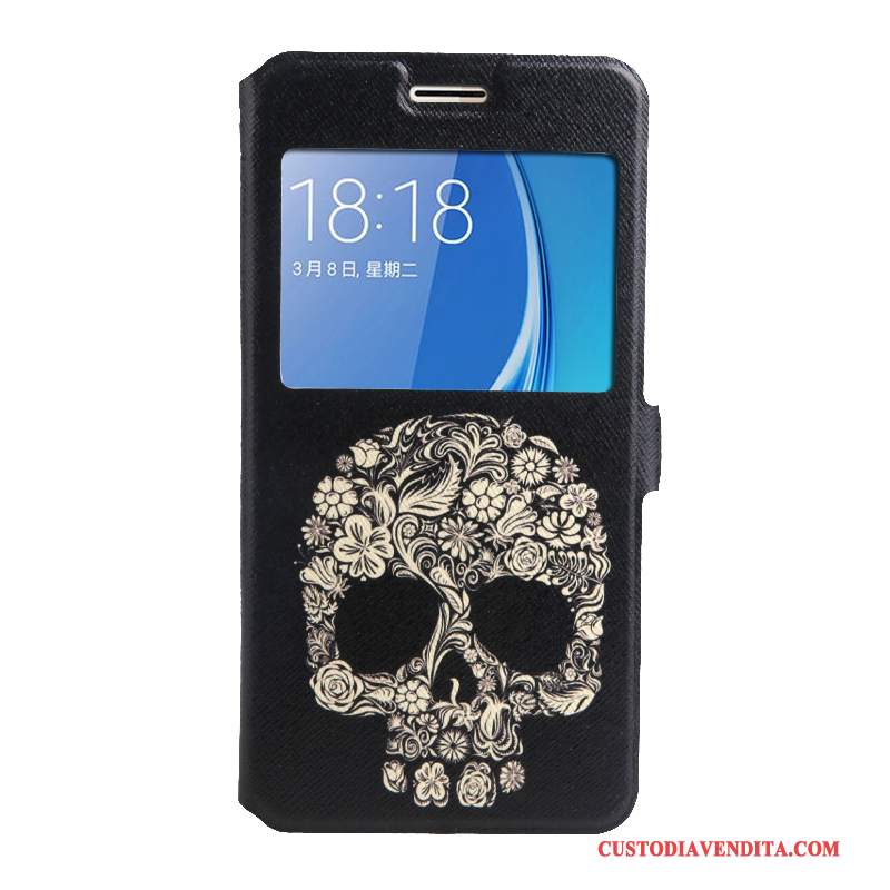 Custodia Samsung Galaxy J5 2016 Cartone Animato Telefono Porpora, Cover Samsung Galaxy J5 2016 Colore Finestra Aperta