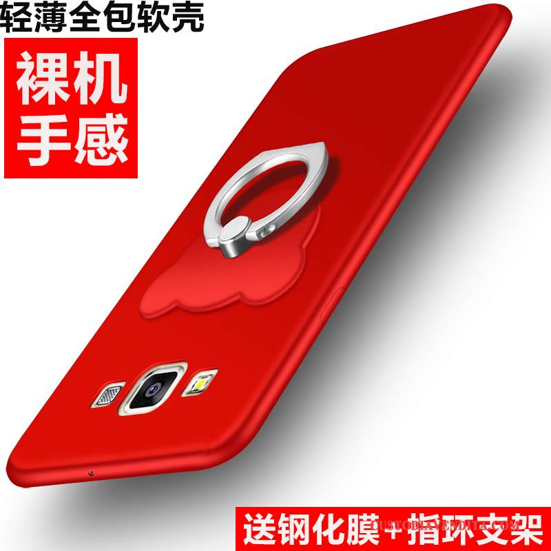 Custodia Samsung Galaxy J5 2016 Silicone Rosso Morbido, Cover Samsung Galaxy J5 2016 Protezione Anti-caduta Pellicola Protettiva