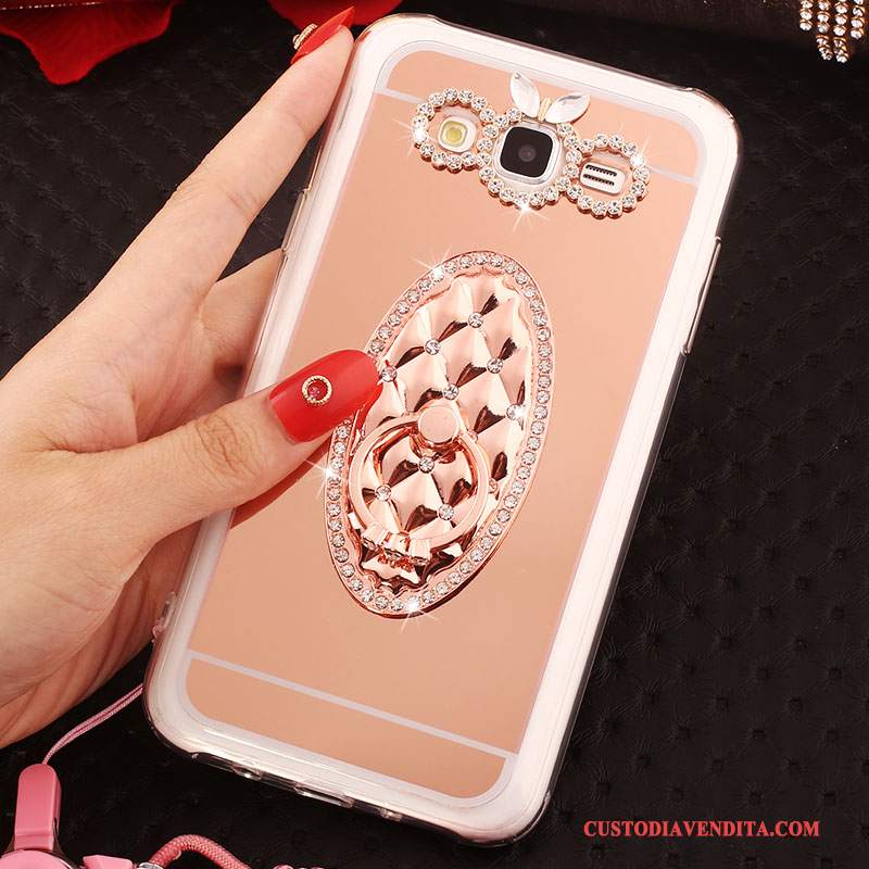 Custodia Samsung Galaxy J5 2016 Strass Telefono Morbido, Cover Samsung Galaxy J5 2016 Protezione Ornamenti Appesi Ring