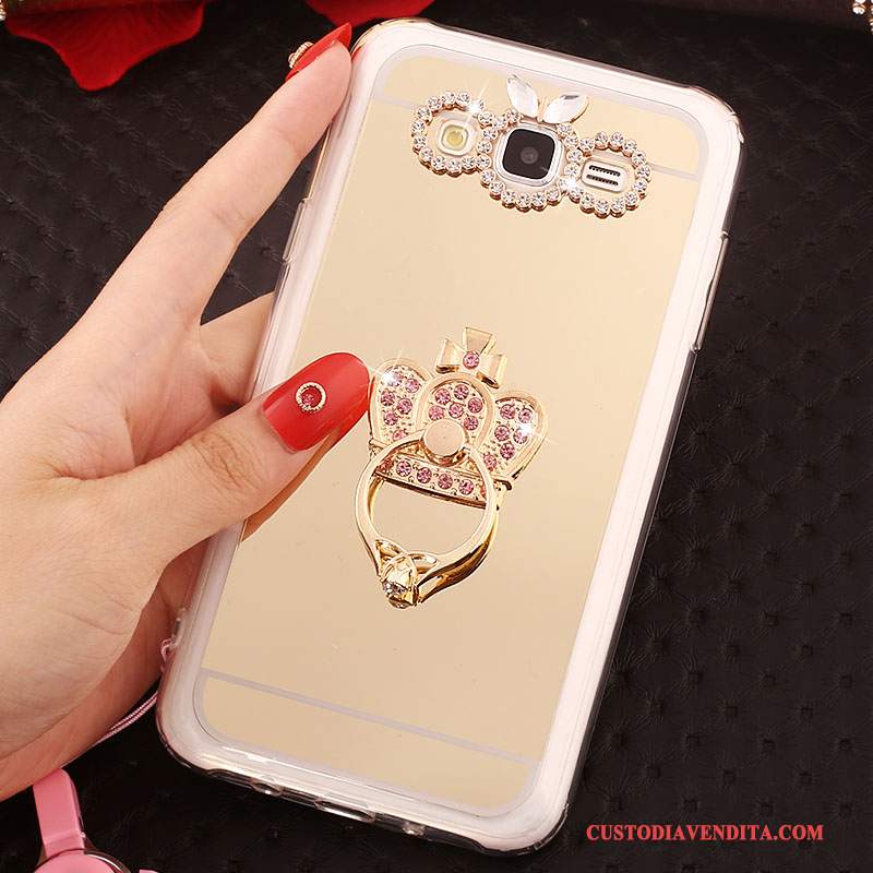 Custodia Samsung Galaxy J5 2016 Strass Telefono Morbido, Cover Samsung Galaxy J5 2016 Protezione Ornamenti Appesi Ring