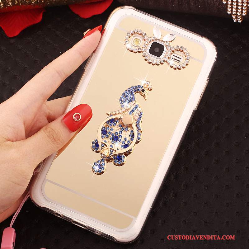 Custodia Samsung Galaxy J5 2016 Strass Telefono Morbido, Cover Samsung Galaxy J5 2016 Protezione Ornamenti Appesi Ring