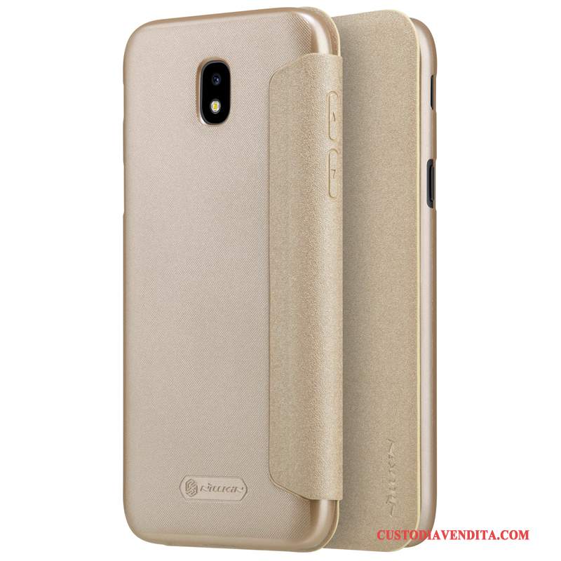 Custodia Samsung Galaxy J5 2017 Pelle Oro Leggere, Cover Samsung Galaxy J5 2017 Protezione